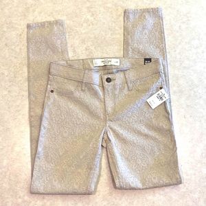 NWT Abercrombie & Fitch A&F Pattern Jeggings size 25/0